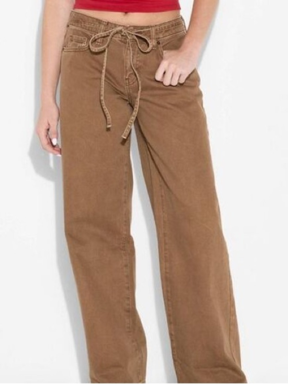 Wild Fable - Women's Low-Rise Baggy Jeans - Brown PETITE
